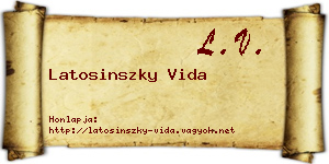Latosinszky Vida névjegykártya